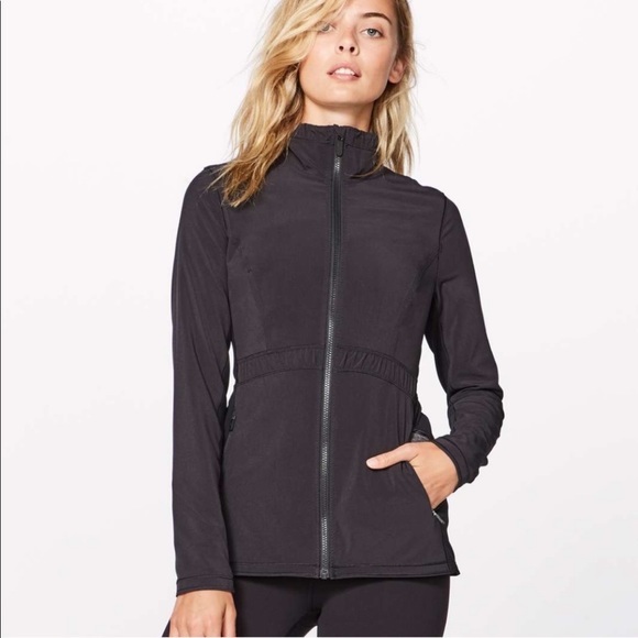 Lululemon Round Trip Jacket Zip Up Pockets Black